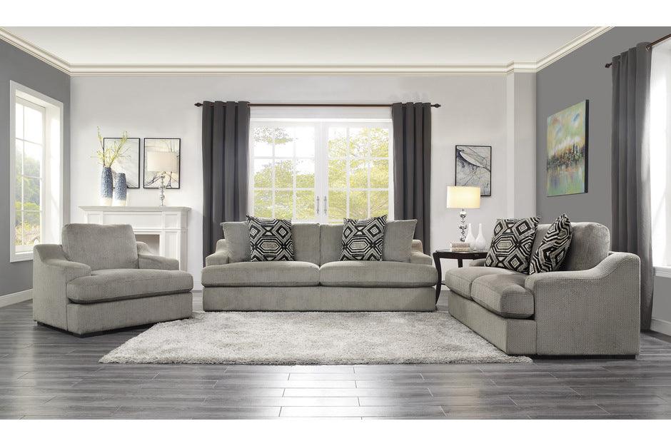 Orofino 3 Piece Living Room Set In Light Gray 9404Gy-3-2-1 | Homelegance