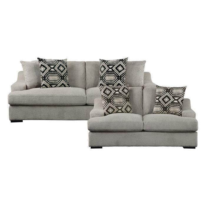 Orofino 2 Piece Sofa Set In Light Gray 9404Gy*2 | Homelegance