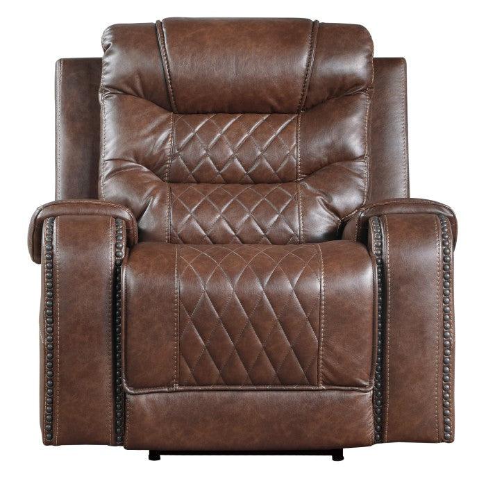 Putnam Power Reclining Chair In Brown 9405Br-1Pw | Homelegance