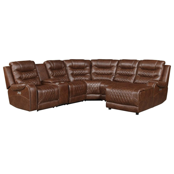 Putnam 6-Piece Modular Power Reclining Sectional With Right Chaise 9405Br-6Lrrc | Homelegance