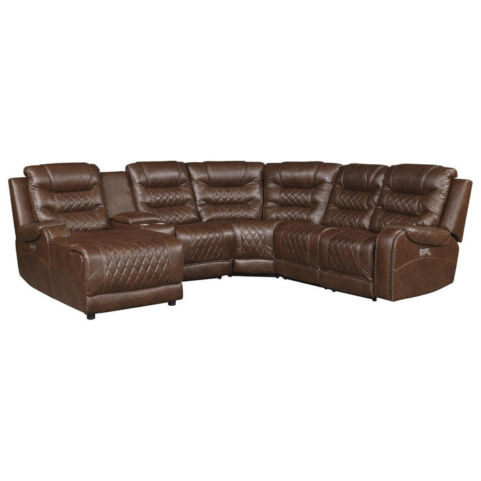 Putnam 6-Piece Modular Power Reclining Sectional With Left Chaise 9405Br-6Lcrr | Homelegance