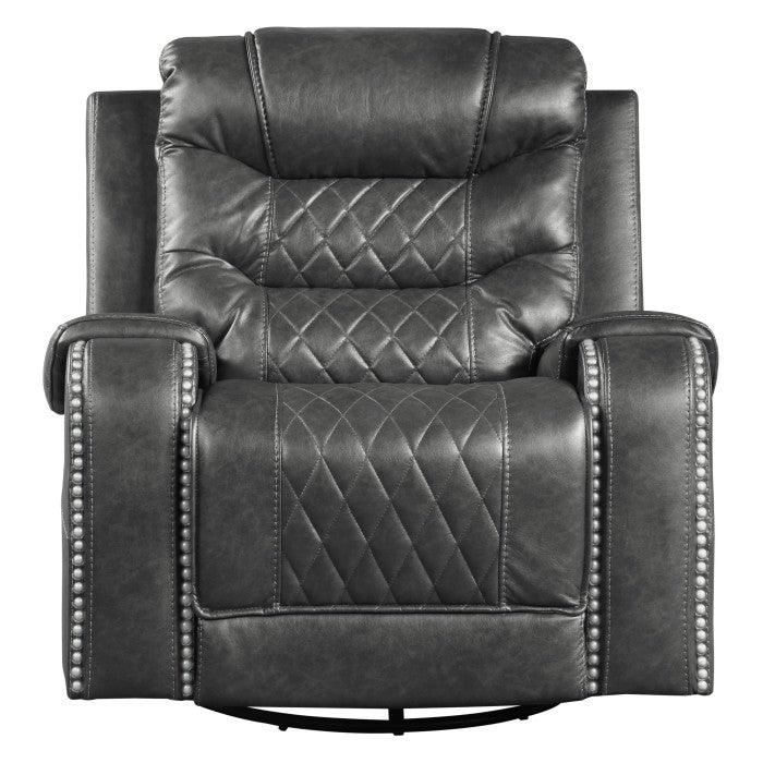Putnam Swivel Glider Reclining Chair In Gray 9405Gy-1 | Homelegance