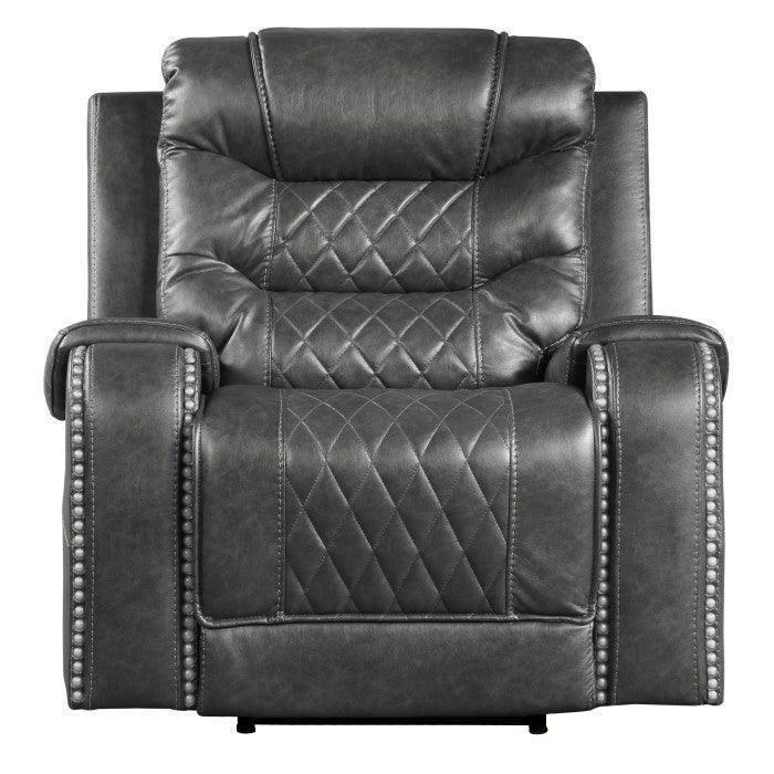 Putnam Power Reclining Chair In Gray 9405Gy-1Pw | Homelegance