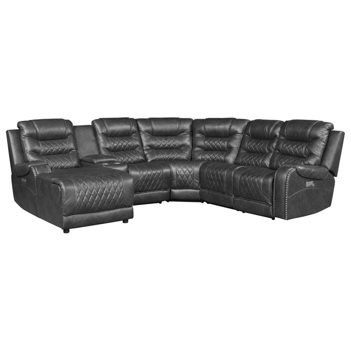 Putnam 6-Piece Modular Power Reclining Sectional With Left Chaise 9405Gy-6Lcrr | Homelegance