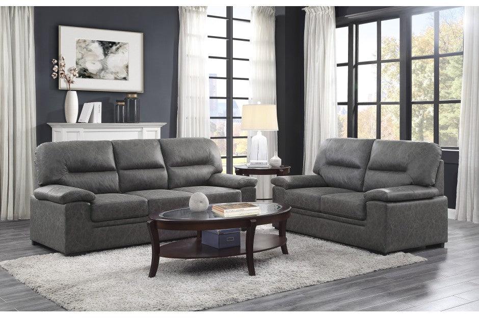 Michigan 2 Piece Sofa Set In Dark Gray 9407Dg-3-2 | Homelegance