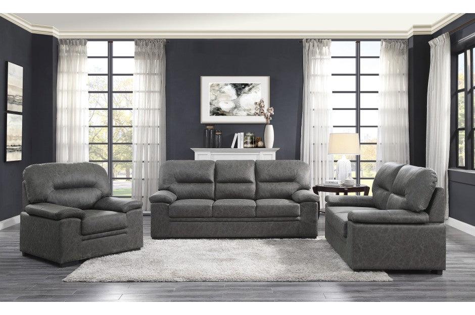 Michigan 3 Piece Sofa Set In Dark Gray 9407Dg-3-2-1 | Homelegance