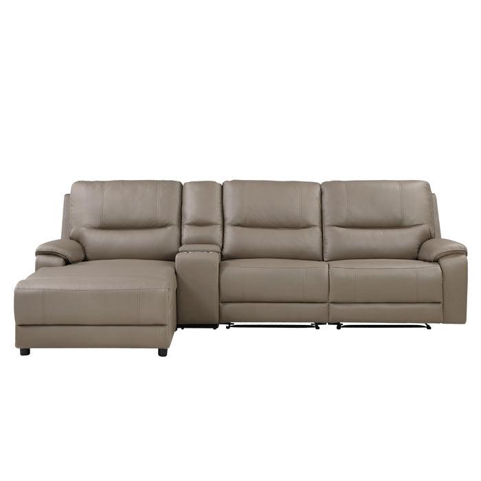 Legrande 4-Piece Modular Power Reclining Sectional With Power Headrest And Left Chaise In Taupe 9429Tp*4Lcrrpwh | Homelegance