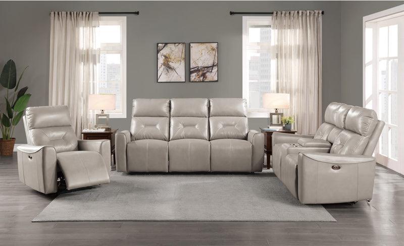 Burwell 3 Piece Power Double Reclining Living Room Set In Light Gray 9446Cb-3-2-1 | Homelegance