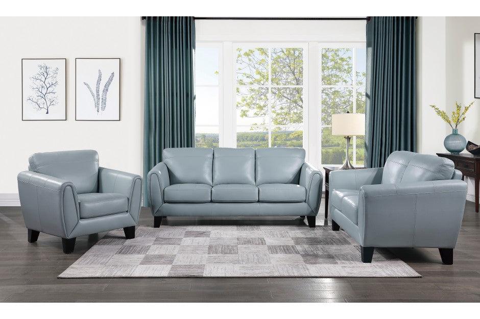Spivey 3 Piece Sofa Set In Aqua 9460Aq-3-2-1 | Homelegance