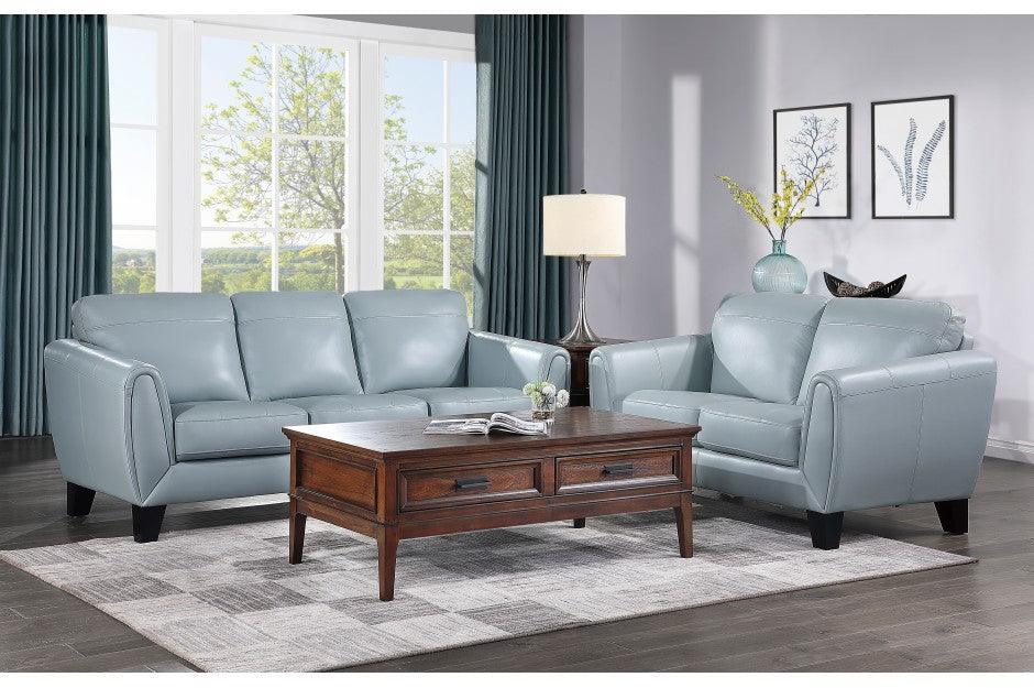 Spivey 2 Piece Sofa Set In Aqua 9460Aq-3-2 | Homelegance