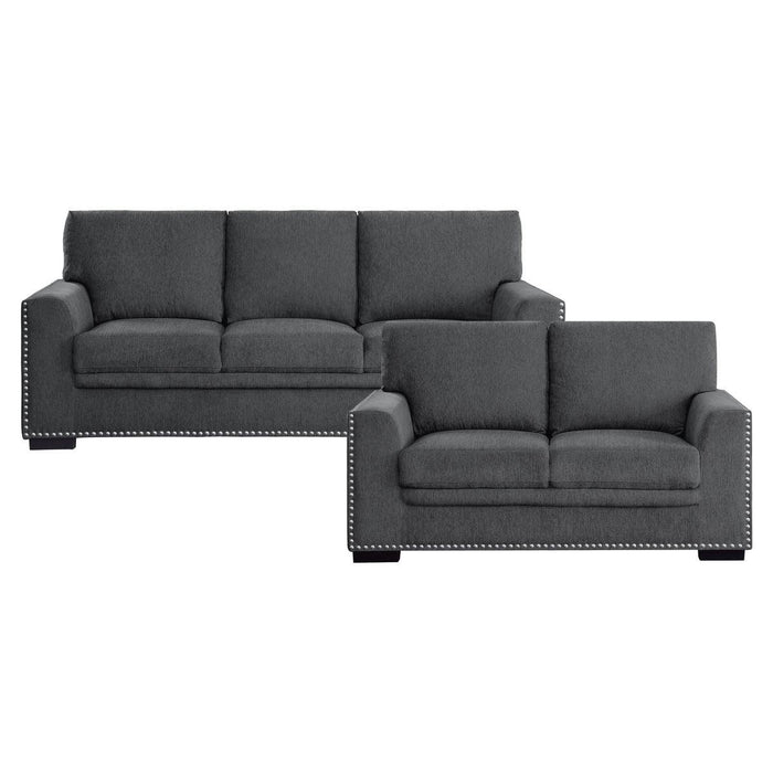 Morelia 2 Piece Sofa Set In Charcoal 9468Cc*2 | Homelegance