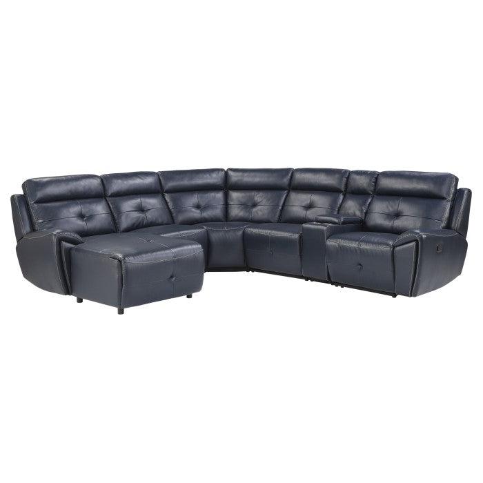 Avenue 6-Piece Modular Reclining Sectional With Left Chaise In Navy 9469Nvb*6Lcrr | Homelegance
