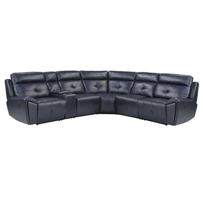 Avenue 6-Piece Modular Reclining Sectional In Navy 9469Nvb*6Lrrr | Homelegance