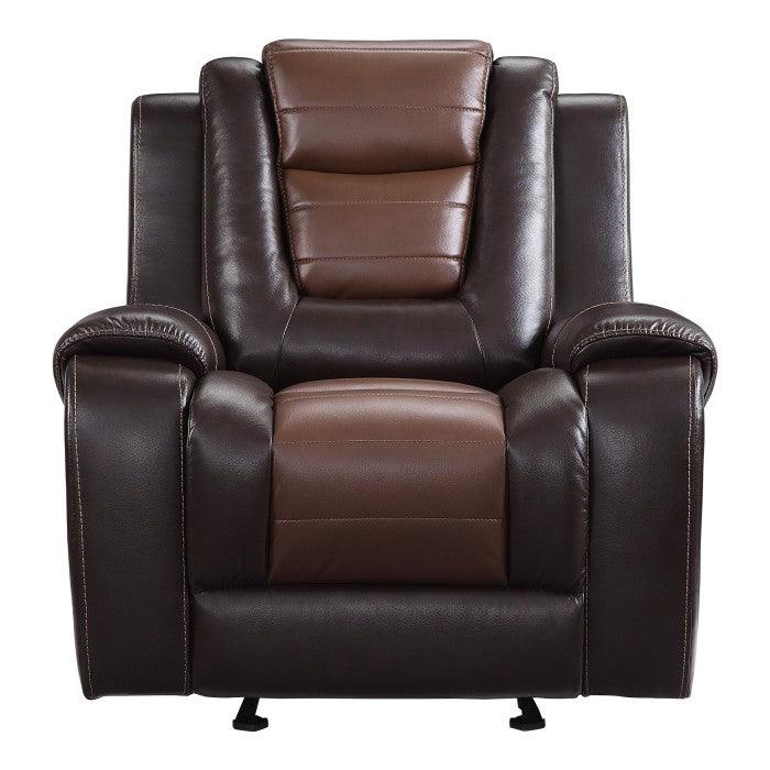 Briscoe Glider Reclining Chair In Dark Brown 9470Br-1 | Homelegance