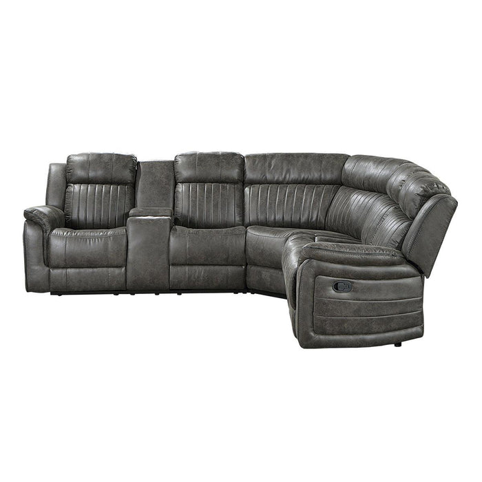 Centeroak 3-Piece Reclining Sectional 9479Brg*Sc | Homelegance