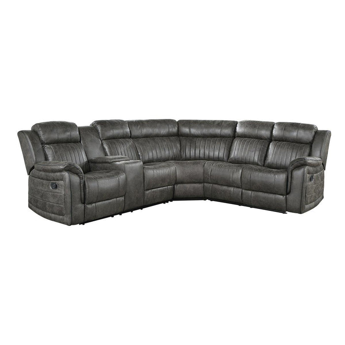 Centeroak 3-Piece Reclining Sectional 9479Brg*Sc | Homelegance