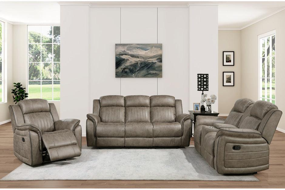 Centeroak 3 Piece Double Reclining Sofa Set In Sandy Brown 9479Sdb-3-2-1 | Homelegance