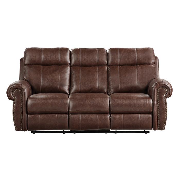 Granville Double Reclining Sofa In Brown 9488Br-3 | Homelegance