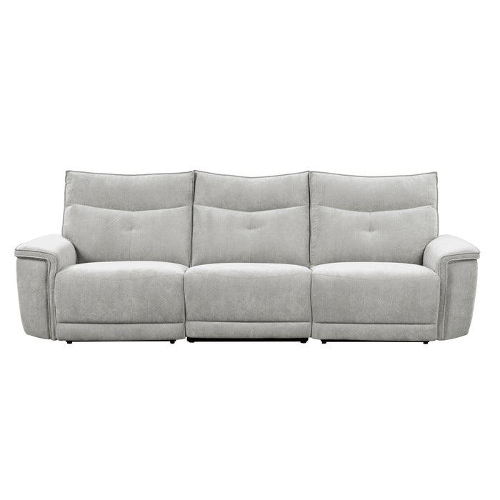 Tesoro Power Double Reclining Sofa With Power Headrests In Gray 9509Mgy-3Pwh* | Homelegance