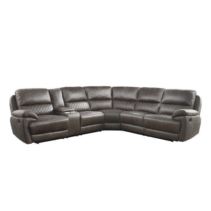 Knoxville 3-Piece Reclining Sectional In Brown 9510*Sc | Homelegance