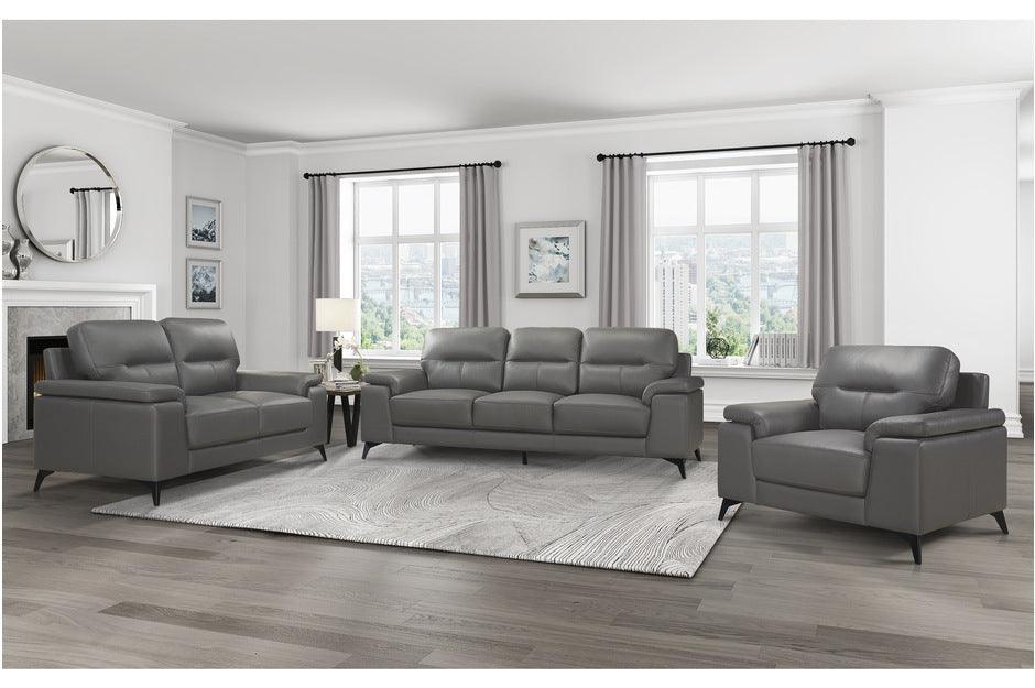 Mischa 3 Piece Sofa Set In Dark Gray 9514Dgy-3-2-1 | Homelegance