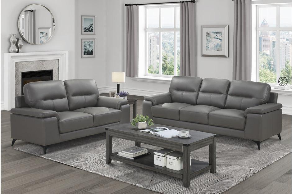 Mischa 2 Piece Sofa Set In Dark Gray 9514Dgy-3-2 | Homelegance