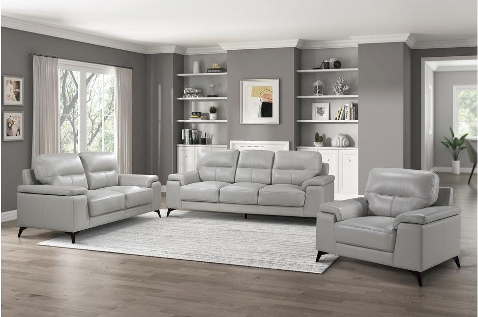 Mischa 3 Piece Sofa Set In Silver Gray 9514Sve-3-2-1 | Homelegance