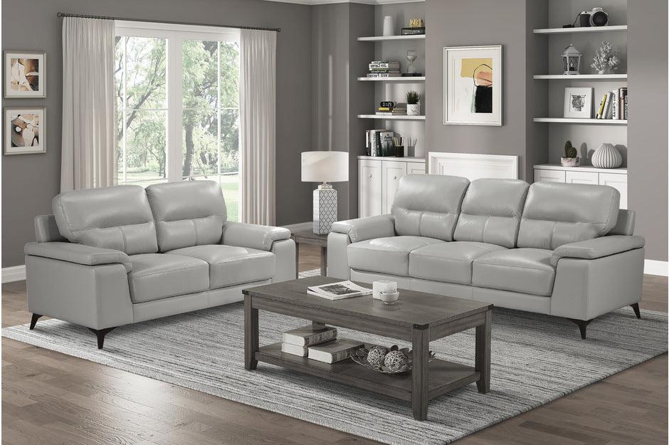 Mischa 2 Piece Sofa Set In Silver Gray 9514Sve-3-2 | Homelegance