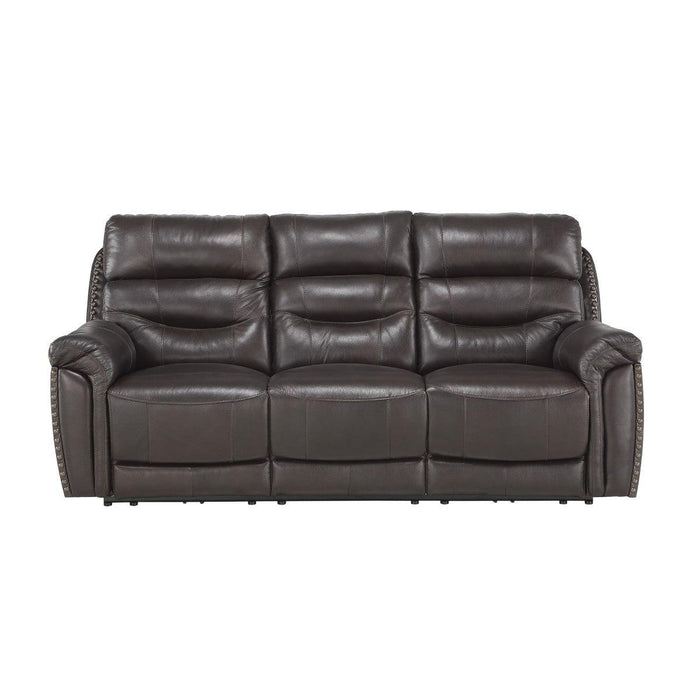 Lance Power Reclining Sofa With Power Headrests In Brown by - 9527Brw-3Pwh | Homelegance
