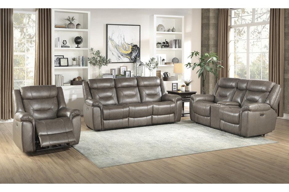 Kennett 3 Piece Double Reclining Sofa Set In Brownish Gray 9528Brg-3-2-1 | Homelegance