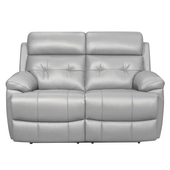 Lambent Double Reclining Love Seat In Silver Gray 9529Sve-2 | Homelegance