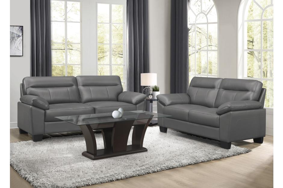 Denizen 2 Piece Sofa Set In Dark Gray 9537Dgy-3-2 | Homelegance