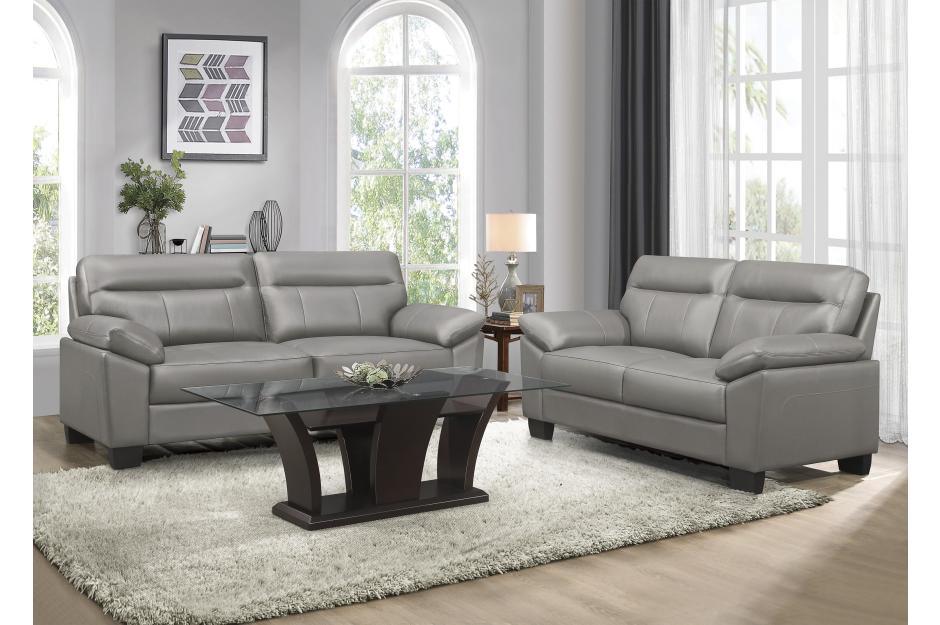 Denizen 2 Piece Sofa Set In Gray 9537Gry-3-2 | Homelegance