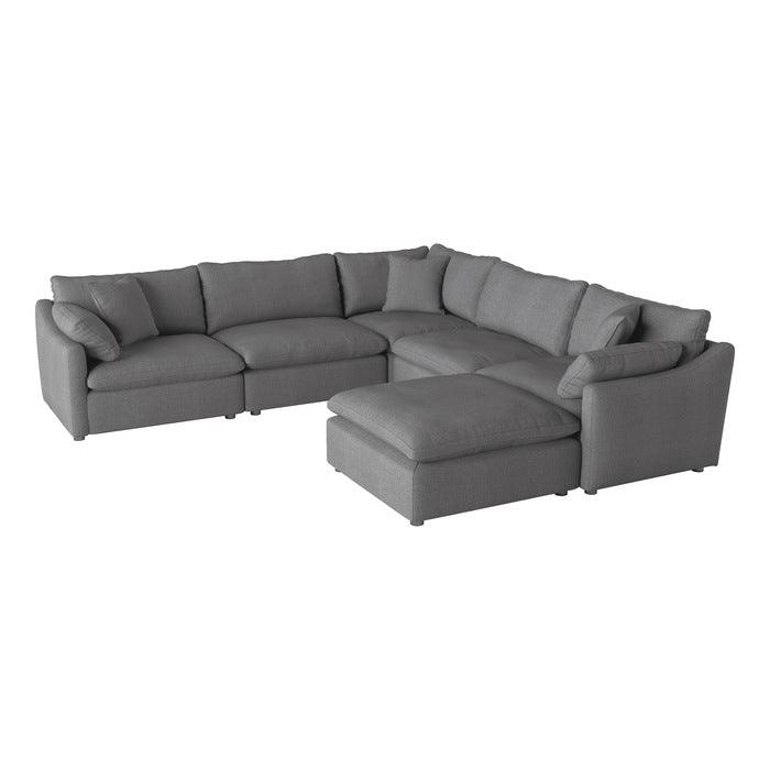 Howerton 6-Piece Modular Sectional With Ottoman In Gray 9544Gy*6Ot | Homelegance