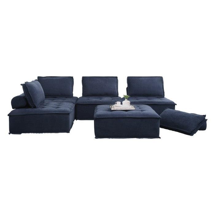 Ulrich 5-Piece Modular Sectional In Blue 9545Bu*5 | Homelegance