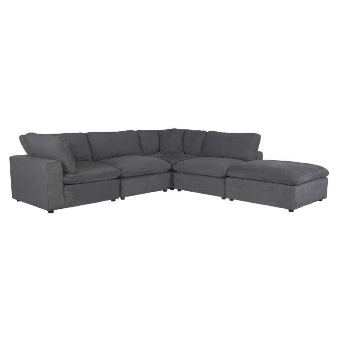 Guthrie 5-Piece Modular Sectional With Ottoman In Gray 9546Gy*5Ot | Homelegance