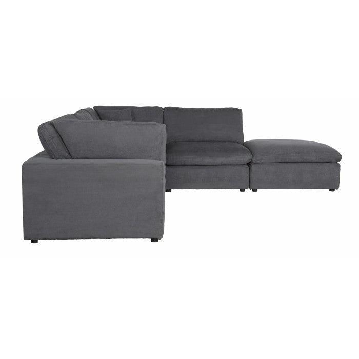 Guthrie 5-Piece Modular Sectional With Ottoman In Gray 9546Gy*5Ot | Homelegance