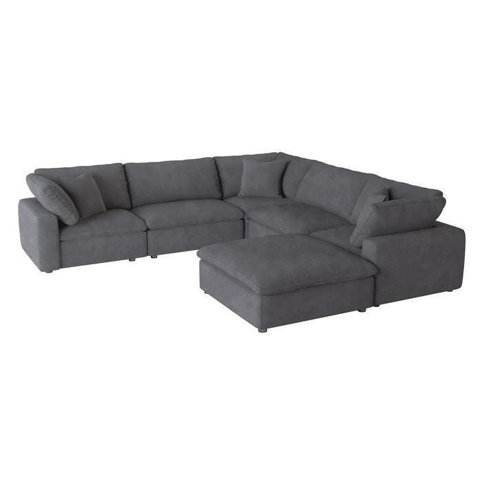Guthrie 6-Piece Modular Sectional With Ottoman In Gray 9546Gy*6Ot | Homelegance