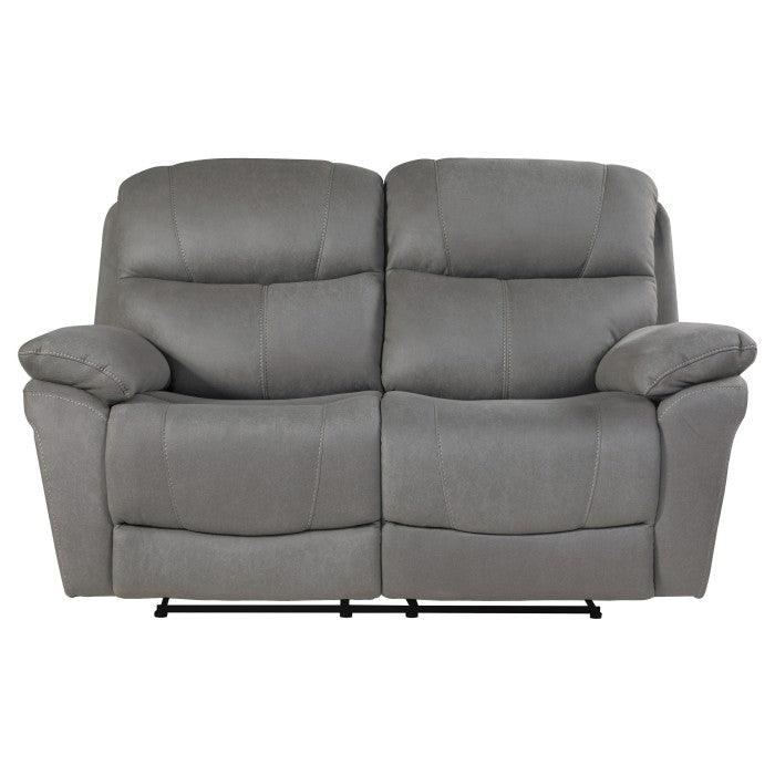 Longvale Double Reclining Love Seat In Gray 9580Gy-2 | Homelegance