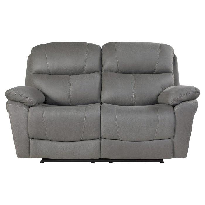 Longvale Power Double Reclining Love Seat With Power Headrests In Gray 9580Gy-2Pwh | Homelegance