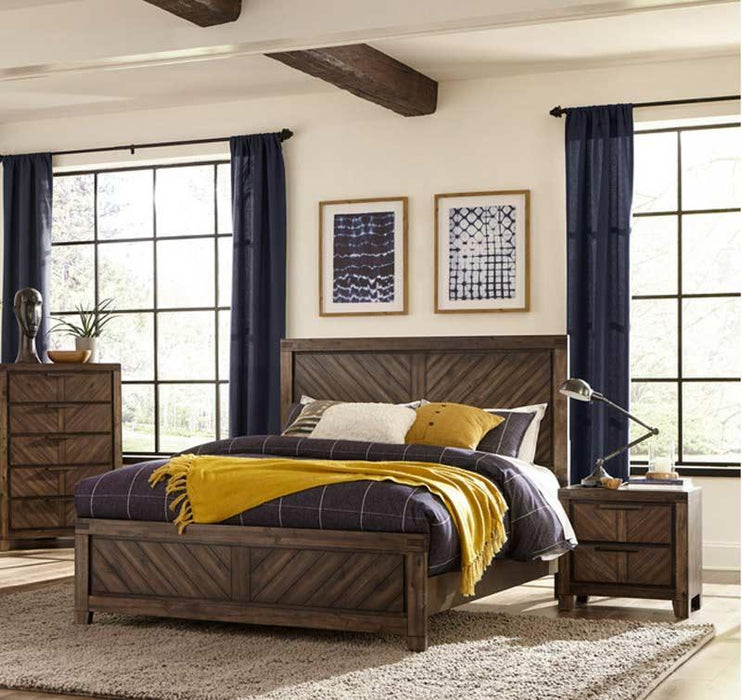 Parnell 3 Piece Eastern King Bedroom Set In Distressed Espresso 1648K-1Ek-3Set | Homelegance