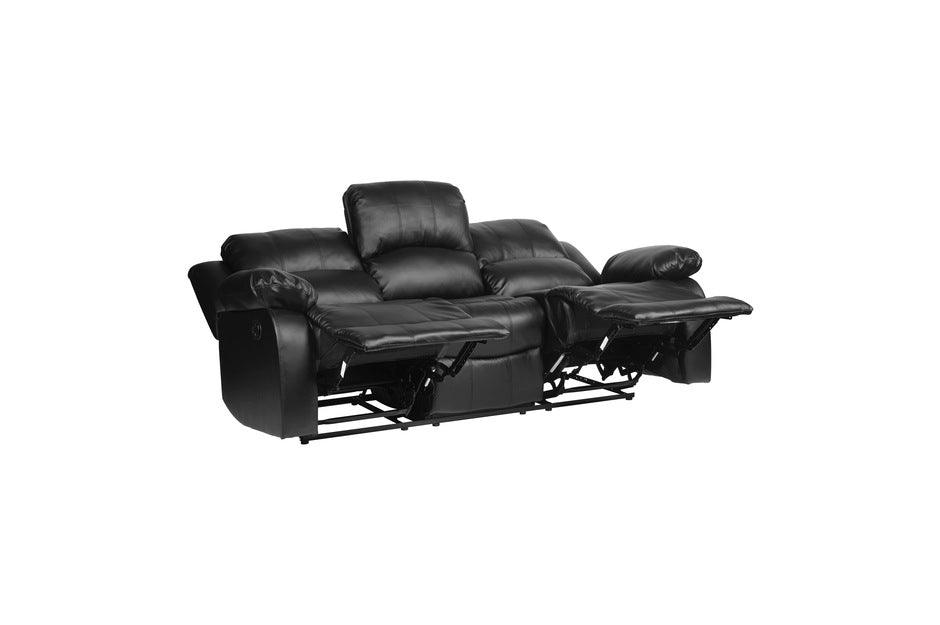 Granley Black Double Reclining Sofa 9700Blk-3 | Homelegance