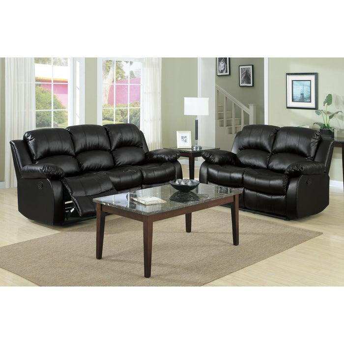 Granley Black 3 Piece Living Room Set 9700Blk-3-2-1 | Homelegance