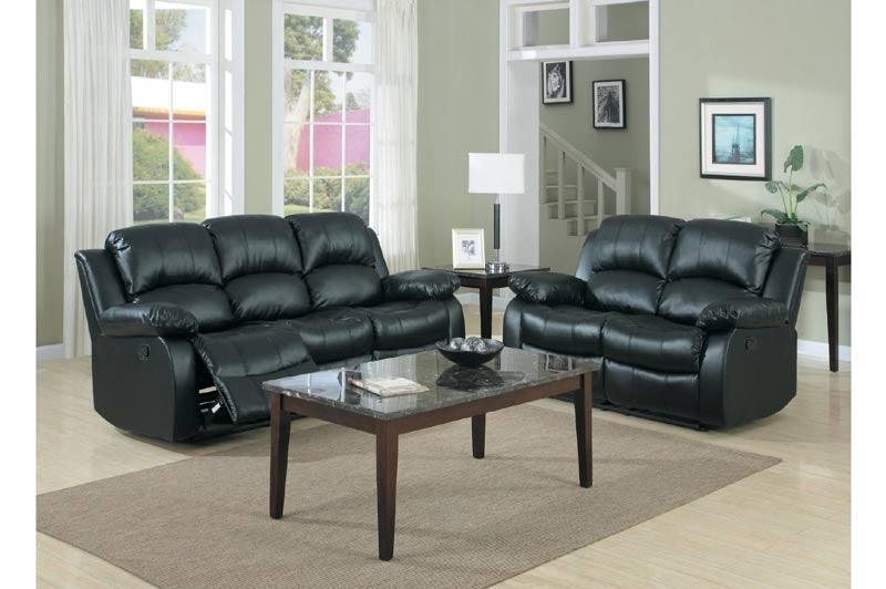 Granley Black 2 Piece Sofa Set 9700Blk-3-2 | Homelegance
