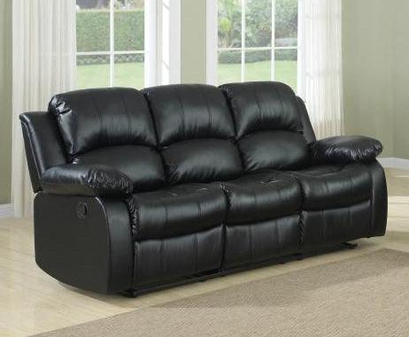 Granley Black Double Reclining Sofa 9700Blk-3 | Homelegance