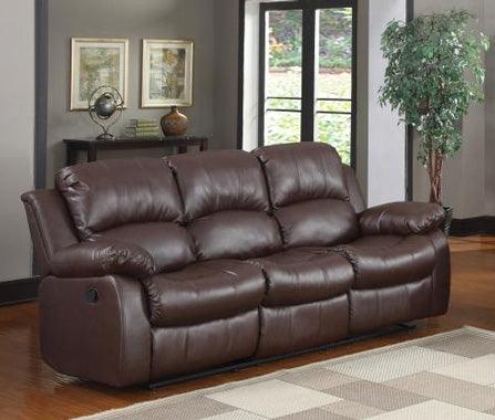 Granley Brown Double Reclining Sofa 9700Brw-3 | Homelegance