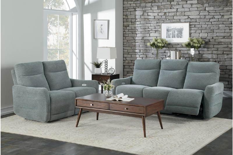 Edition 2 Piece Power Double Lay Flat Reclining Sofa Set 9804Dv-3Pwh-2Set | Homelegance
