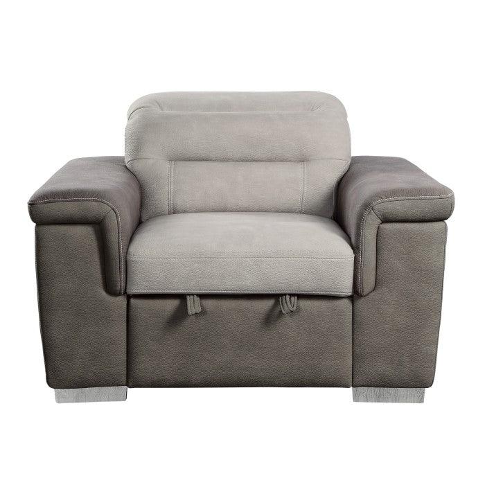 Alfio Chair With Pull-Out Ottoman 9808-1 | Homelegance