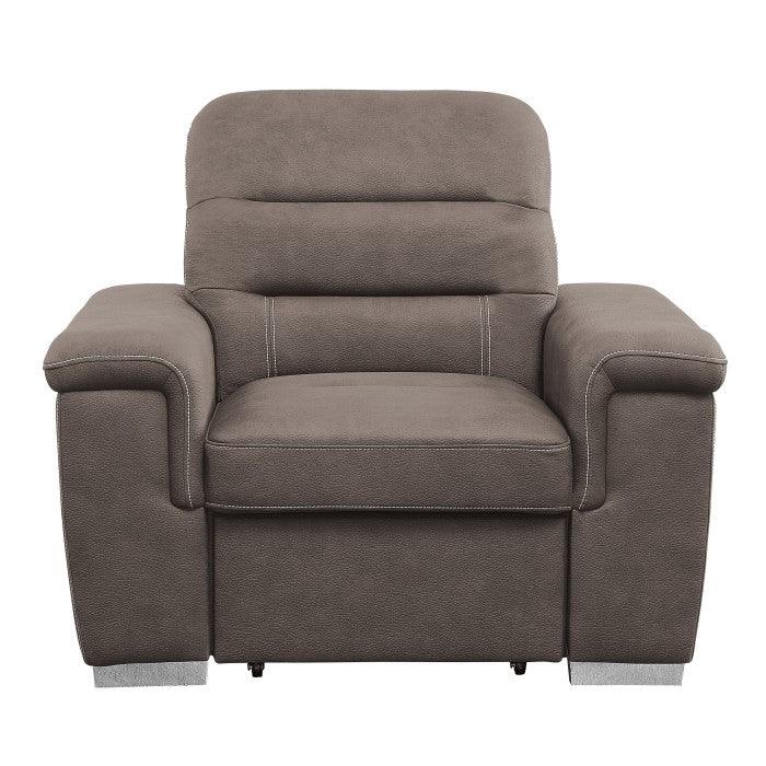 Alfio Chair With Pull-Out Ottoman 9808Stp-1 | Homelegance