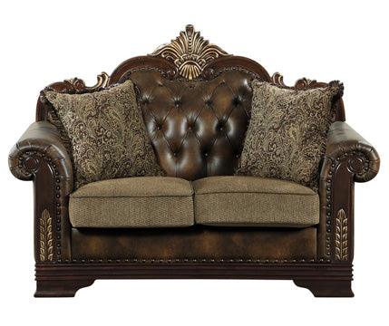 Croydon Brown Love Seat 9815-2 | Homelegance